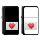 910 Love Letter - (1pcs) Oil Windproof Black Emoji Emoticon Lighters
