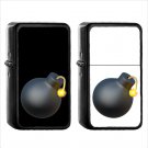 912 Bomb - (1pcs) Oil Windproof Black Emoji Emoticon Lighters