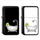 913 Bath - (1pcs) Oil Windproof Black Emoji Emoticon Lighters