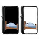 914 Sleeping Accommodation - (1pcs) Oil Windproof Black Emoji Emoticon Lighters