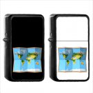 917 World Map - (1pcs) Oil Windproof Black Emoji Emoticon Lighters