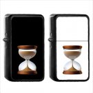 925 Hourglass Flowing Sand - (1pcs) Oil Windproof Black Emoji Emoticon Lighters