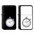 928 Stopwatch - (1pcs) Oil Windproof Black Emoji Emoticon Lighters