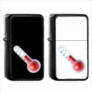 931 Thermometer - (1pcs) Oil Windproof Black Emoji Emoticon Lighters