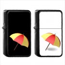 932 Umbrella On Ground - (1pcs) Oil Windproof Black Emoji Emoticon Lighters