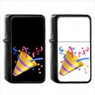 935 Party Popper - (1pcs) Oil Windproof Black Emoji Emoticon Lighters