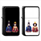 937 Japanese Dolls - (1pcs) Oil Windproof Black Emoji Emoticon Lighters