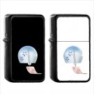 939 Wind Chime - (1pcs) Oil Windproof Black Emoji Emoticon Lighters