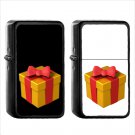 942 Wrapped Present - (1pcs) Oil Windproof Black Emoji Emoticon Lighters