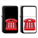 960 Black Telephone - (1pcs) Oil Windproof Black Emoji Emoticon Lighters