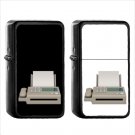 963 Fax Machine - (1pcs) Oil Windproof Black Emoji Emoticon Lighters