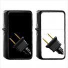 965 Electric Plug - (1pcs) Oil Windproof Black Emoji Emoticon Lighters