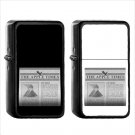 1002 Newspaper - (1pcs) Oil Windproof Black Emoji Emoticon Lighters