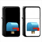 1023 Closed Mailbox Lowered Flag - (1pcs) Oil Windproof Black Emoji Emoticon Lighters