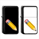 1028 Pencil - (1pcs) Oil Windproof Black Emoji Emoticon Lighters