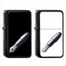 1030 Lower Left Fountain Pen - (1pcs) Oil Windproof Black Emoji Emoticon Lighters
