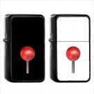 1048 Round Pushpin - (1pcs) Oil Windproof Black Emoji Emoticon Lighters