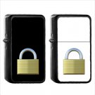 1057 Lock - (1pcs) Oil Windproof Black Emoji Emoticon Lighters