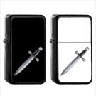 1067 Dagger Knife - (1pcs) Oil Windproof Black Emoji Emoticon Lighters
