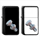 1072 Nut Bolt - (1pcs) Oil Windproof Black Emoji Emoticon Lighters