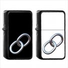1076 Link Symbol - (1pcs) Oil Windproof Black Emoji Emoticon Lighters