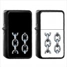 1077 Chains - (1pcs) Oil Windproof Black Emoji Emoticon Lighters