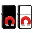 1079 Magnet - (1pcs) Oil Windproof Black Emoji Emoticon Lighters