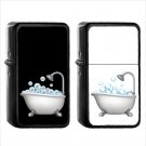1094 Bathtub - (1pcs) Oil Windproof Black Emoji Emoticon Lighters