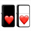 1118 Heavy Black Heart - (1pcs) Oil Windproof Black Emoji Emoticon Lighters