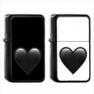 1124 Black Heart - (1pcs) Oil Windproof Black Emoji Emoticon Lighters