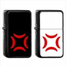 1126 Anger Symbol - (1pcs) Oil Windproof Black Emoji Emoticon Lighters