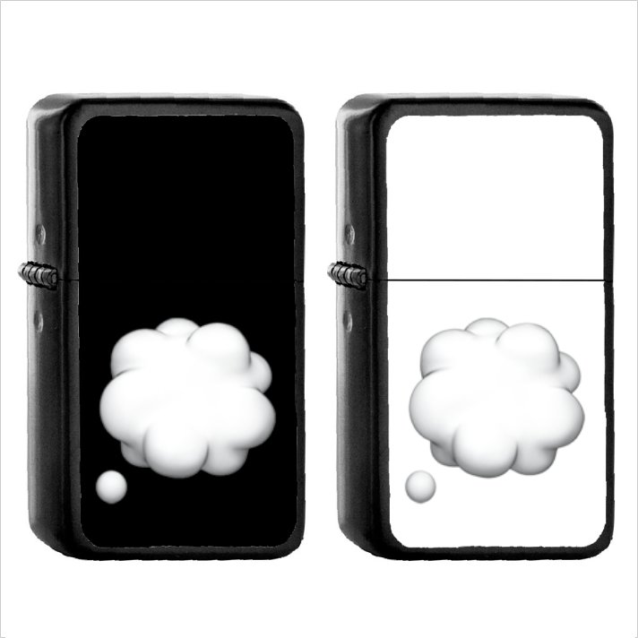 1130 Thought Balloon - (1pcs) Oil Windproof Black Emoji Emoticon Lighters