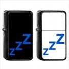 1131 Sleeping Symbol - (1pcs) Oil Windproof Black Emoji Emoticon Lighters