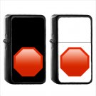 1135 Octagonal Sign - (1pcs) Oil Windproof Black Emoji Emoticon Lighters