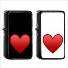 1162 Black Heart Suit - (1pcs) Oil Windproof Black Emoji Emoticon Lighters
