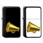 1173 Cheering Megaphone - (1pcs) Oil Windproof Black Emoji Emoticon Lighters