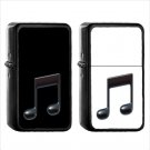 1177 Musical Note - (1pcs) Oil Windproof Black Emoji Emoticon Lighters