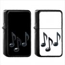 1178 Multiple Musical Notes - (1pcs) Oil Windproof Black Emoji Emoticon Lighters