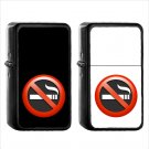1193 No Smoking Symbol - (1pcs) Oil Windproof Black Emoji Emoticon Lighters