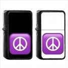 1230 Peace Symbol - (1pcs) Oil Windproof Black Emoji Emoticon Lighters