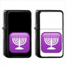 1231 Menorah Nine Branches - (1pcs) Oil Windproof Black Emoji Emoticon Lighters