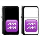 1243 Aquarius - (1pcs) Oil Windproof Black Emoji Emoticon Lighters