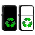 1266 Universal Recycling Symbol - (1pcs) Oil Windproof Black Emoji Emoticon Lighters
