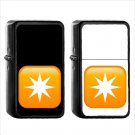 1284 Eight Pointed Black Star - (1pcs) Oil Windproof Black Emoji Emoticon Lighters
