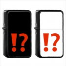 1287 Exclamation Question Mark - (1pcs) Oil Windproof Black Emoji Emoticon Lighters
