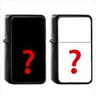 1288 Black Question Mark Ornament - (1pcs) Oil Windproof Black Emoji Emoticon Lighters