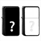 1289 White Question Mark Ornament - (1pcs) Oil Windproof Black Emoji Emoticon Lighters