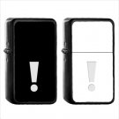 1290 White Exclamation Mark Ornament - (1pcs) Oil Windproof Black Emoji Emoticon Lighters