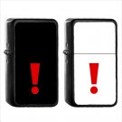 1291 Heavy Exclamation Mark Symbol - (1pcs) Oil Windproof Black Emoji Emoticon Lighters