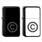 1292 Copyright Sign - (1pcs) Oil Windproof Black Emoji Emoticon Lighters